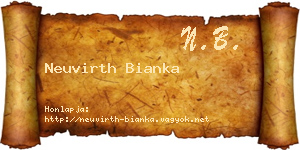 Neuvirth Bianka névjegykártya